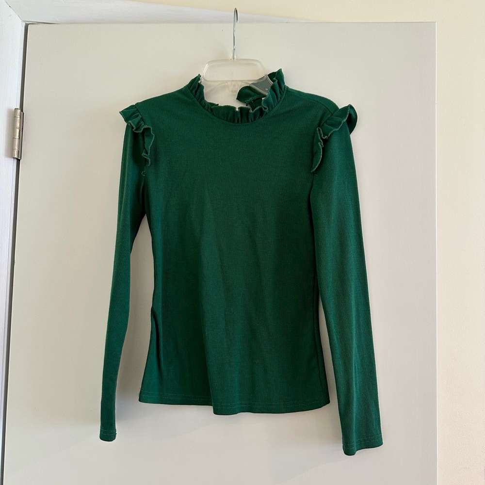 Ribbed Green Shirt